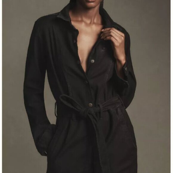 Pilcro "The Lonnie" Cuffed Crop Jumpsuit | Size L | Utility Style One-Piece - Picture 3 of 15